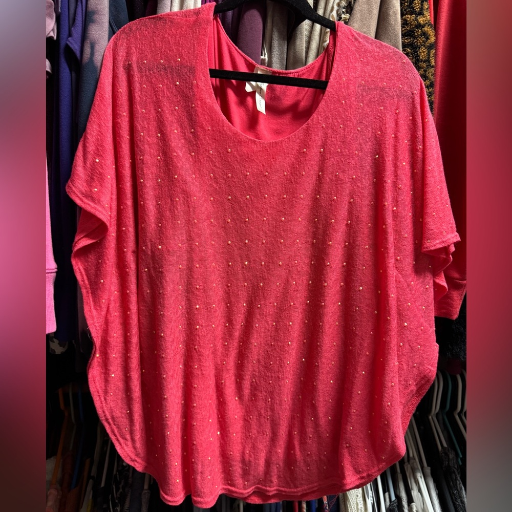 PerSeption Concept Pink w/ Rhinestone Blouse